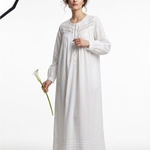 Eileen West 100% Cotton Victorian Nightgown - Cottagecore Heirloom Gown (Size L)